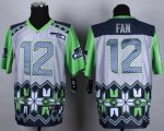 Jerseys Factory Cheap Nike Seahawks #12 Fan Grey Men's Stitched
