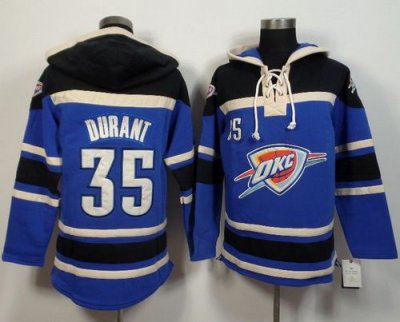 Jerseys Factory Cheap Thunder #35 Kevin Durant Blue Sawyer Hoode