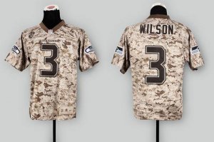 Jerseys Factory Cheap Nike Seahawks #3 Russell Wilson Camo USMC