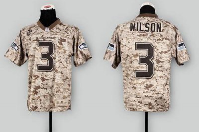 Jerseys Factory Cheap Nike Seahawks #3 Russell Wilson Camo USMC