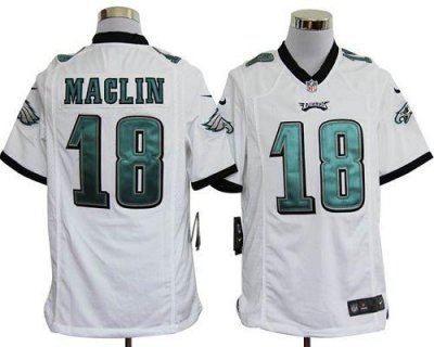 Jerseys Factory Cheap Nike Eagles #18 Jeremy Maclin White Men's