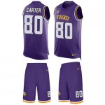 Jerseys Factory Cheap Nike Vikings #80 Cris Carter Purple Team C