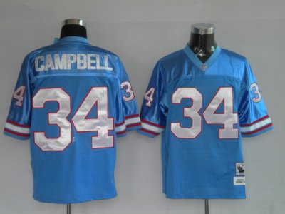Jerseys Factory Cheap Mitchell & Ness Oilers #34 Earl Campbell B