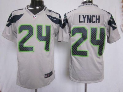 Jerseys Factory Cheap Nike Seahawks #24 Marshawn Lynch Grey Alte