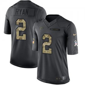 Jerseys Factory Cheap Nike Falcons #2 Matt Ryan Black Men's Stit