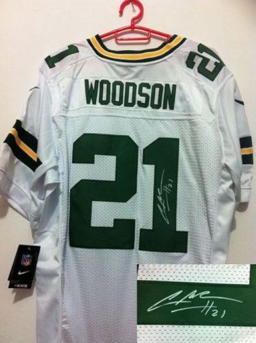 Jerseys Factory Cheap Nike Packers #21 Charles Woodson White Men