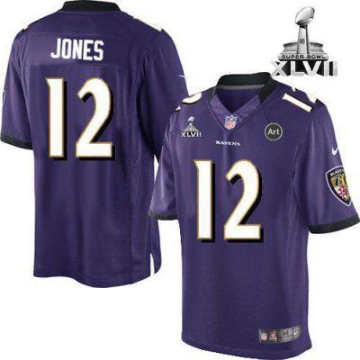 Jerseys Factory Cheap Nike Ravens #12 Jacoby Jones Purple Team C