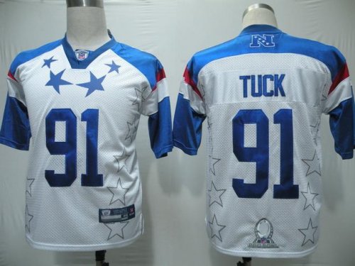 Jerseys Factory Cheap Giants #91 Justin Tuck 2011 White and Blue