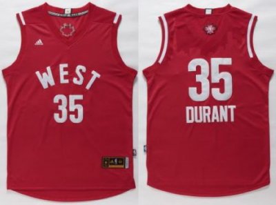 Jerseys Factory Cheap Thunder #35 Kevin Durant Red 2016 All Star
