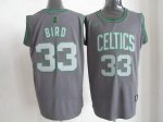 Jerseys Factory Cheap Celtics #33 Larry Bird Grey Graystone Fash