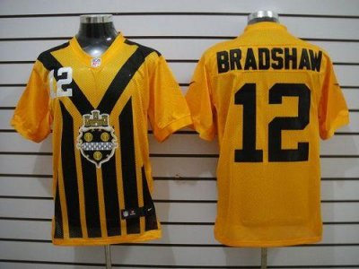 Jerseys Factory Cheap Nike Steelers #12 Terry Bradshaw Gold 1933
