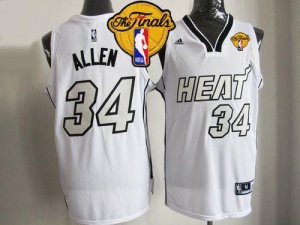 Jerseys Factory Cheap Heat #34 Ray Allen White on White Finals P