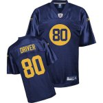 Jerseys Factory Cheap Packers #80 Donald Driver Blue Stitched NF