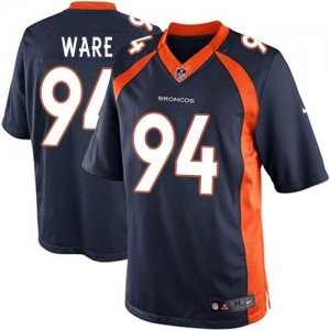 Jerseys Factory Cheap Nike Broncos #94 DeMarcus Ware Navy Blue A