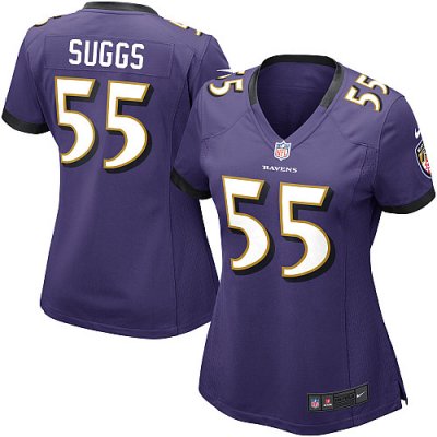 Jerseys Factory Cheap Nike Ravens #55 Terrell Suggs Purple Team