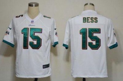 Jerseys Factory Cheap Nike Dolphins #15 Davone Bess White Men's