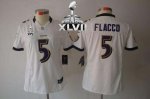 Jerseys Factory Cheap Nike Ravens #5 Joe Flacco White Super Bowl