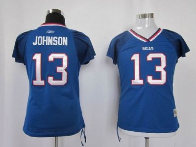 Jerseys Factory Cheap Bills #13 Steve Johnson Baby Blue Women's