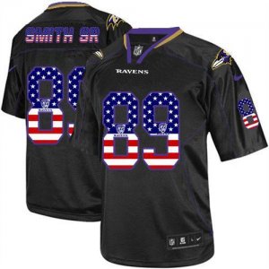 Jerseys Factory Cheap Nike Ravens #89 Steve Smith Sr Black Men's