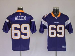 Jerseys Factory Cheap Vikings #69 Jared Allen Purple Stitched NF