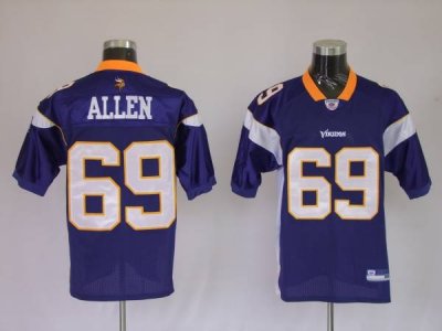 Jerseys Factory Cheap Vikings #69 Jared Allen Purple Stitched NF