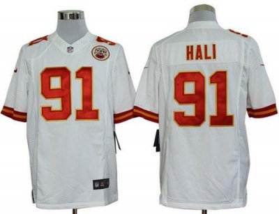 Jerseys Factory Cheap Nike Chiefs #91 Tamba Hali White Men's Emb