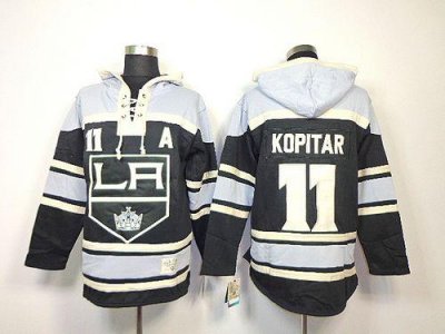 Jerseys Factory Cheap Kings #11 Anze Kopitar Black Sawyer Hooded