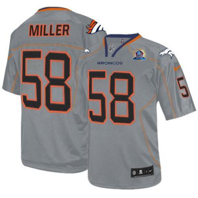 Jerseys Factory Cheap Nike Broncos #58 Von Miller Lights Out Gre