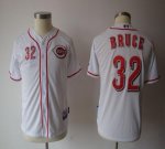 Jerseys Factory Cheap Reds #32 Jay Bruce White Cool Base Embroid