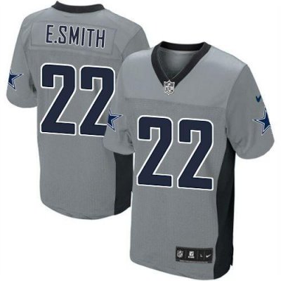Jerseys Factory Cheap Nike Cowboys #22 Emmitt Smith Grey Shadow