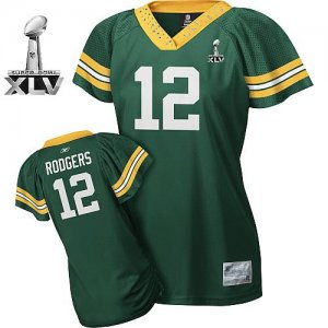 Jerseys Factory Cheap Packers #12 Aaron Rodgers Green Women's Fi