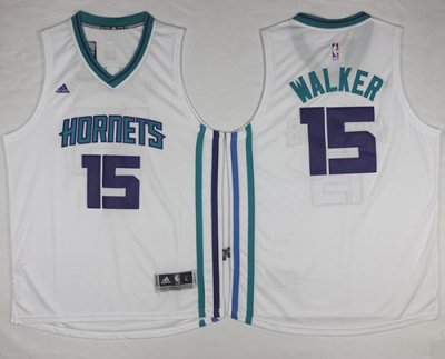 Jerseys Factory Cheap Revolution 30 Hornets #15 Kemba Walker Whi