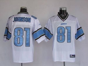 Jerseys Factory Cheap Lions #81 Calvin Johnson White Stitched NF