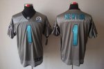 Jerseys Factory Cheap Nike Panthers #1 Cam Newton Grey Shadow Wi