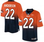 Jerseys Factory Cheap Nike Broncos #22 C.J. Anderson Orange/Navy