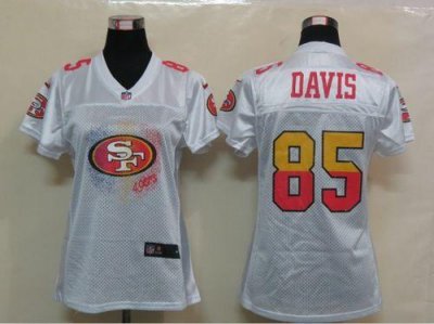 Jerseys Factory Cheap Nike 49ers #85 Vernon Davis White Women's