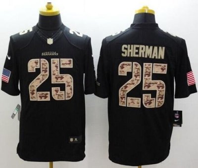 Jerseys Factory Cheap Nike Seahawks #25 Richard Sherman Black Me