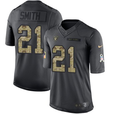 Jerseys Factory Cheap Nike Raiders #21 Sean Smith Black Men's St