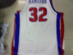 Jerseys Factory Cheap Pistons #32 Richard Hamilton Embroidered W