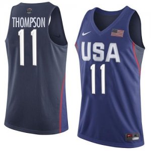 Jerseys Factory Cheap Nike Team USA #11 Klay Thompson Navy Blue