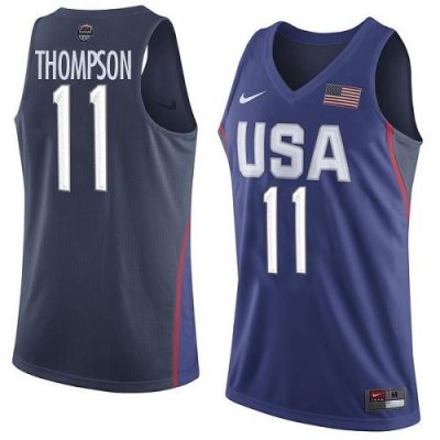 Jerseys Factory Cheap Nike Team USA #11 Klay Thompson Navy Blue
