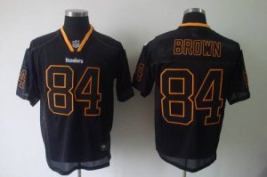Jerseys Factory Cheap Steelers #84 Antonio Brown Lights Out Blac