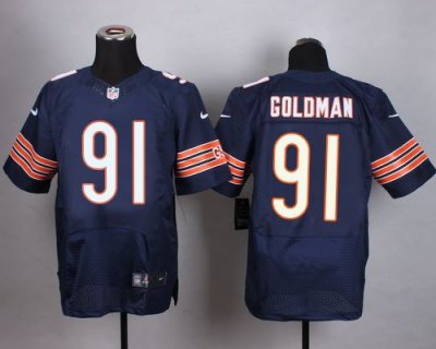 Jerseys Factory Cheap Nike Bears #91 Eddie Goldman Navy Blue Tea