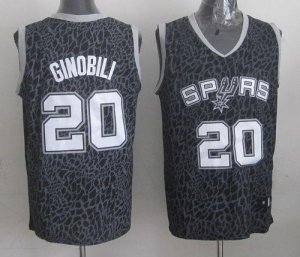 Jerseys Factory Cheap Spurs #20 Manu Ginobili Black Crazy Light