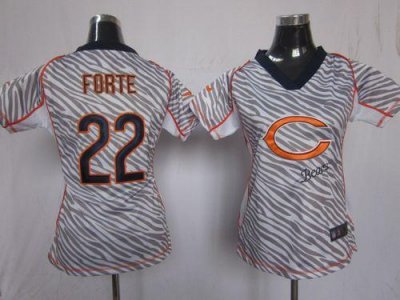 Jerseys Factory Cheap Nike Bears #22 Matt Forte Zebra Women's Em