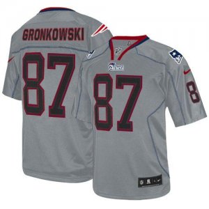 Jerseys Factory Cheap Nike Patriots #87 Rob Gronkowski Lights Ou