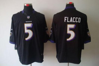 Jerseys Factory Cheap Nike Ravens #5 Joe Flacco Black Alternate