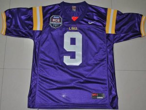 Jerseys Factory Cheap LSU Tigers #9 Jordan Jefferson Purple 2012