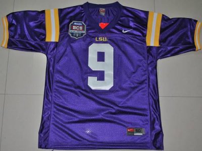 Jerseys Factory Cheap LSU Tigers #9 Jordan Jefferson Purple 2012
