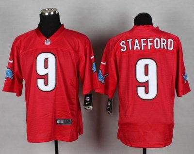 Jerseys Factory Cheap Nike Lions #9 Matthew Stafford Red Men's S